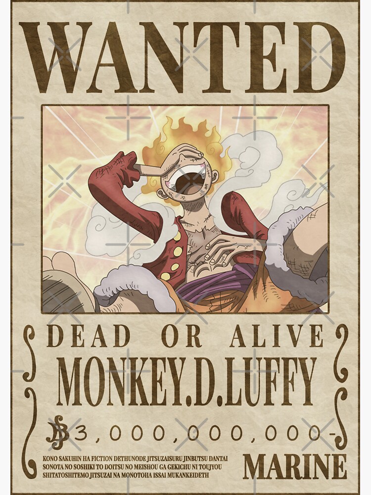 Sticker for Sale avec l'œuvre « Une pièce : Luffy Wanted » de l