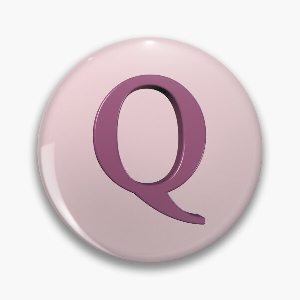 Item preview, The Letter Q Dimensional Soft Pink on Pink 5748 designed and sold by Art in My Loft.