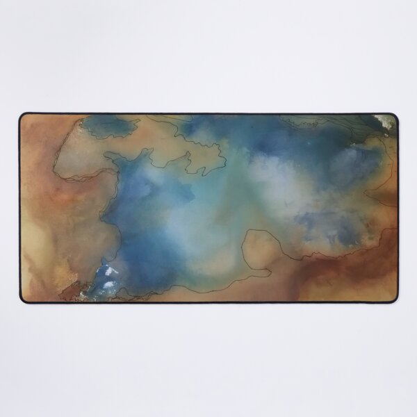Item preview, Yellowstone Hydrothermal Pool #6 watercolor and ink painting designed and sold by ChillonLeachArt.