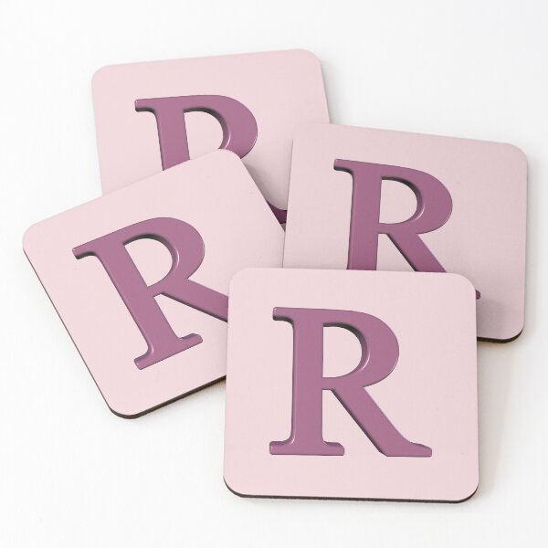 Item preview, The Letter R Dimensional Soft Pink on Pink 5748 designed and sold by Art in My Loft.