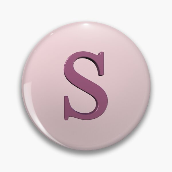 Item preview, The Letter S Dimensional Soft Pink on Pink 5748 designed and sold by Art in My Loft.