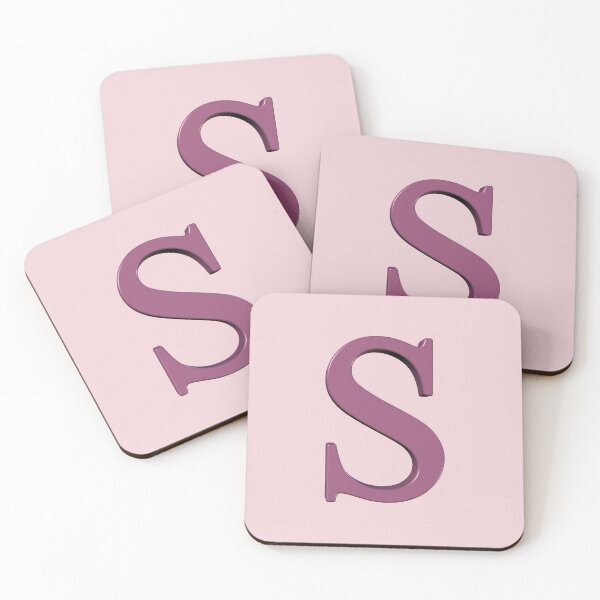 Item preview, The Letter S Dimensional Soft Pink on Pink 5748 designed and sold by Art in My Loft.