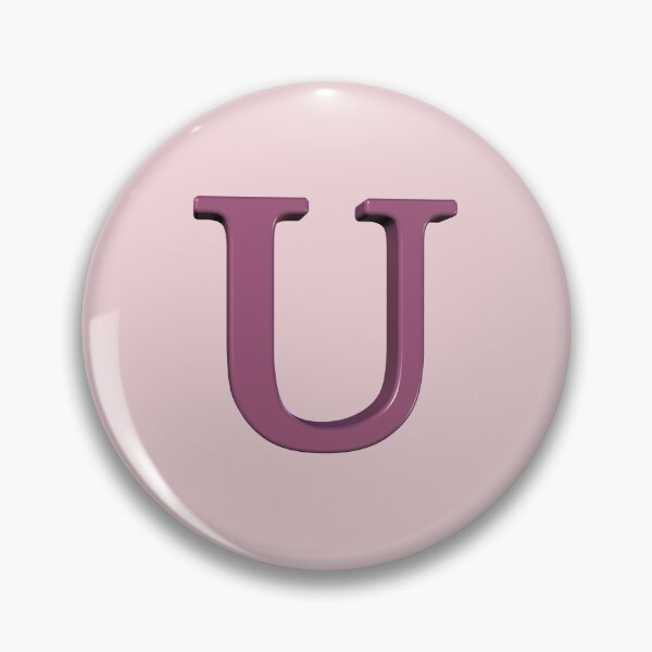 Item preview, The Letter U Dimensional Soft Pink on Pink 5748 designed and sold by Art in My Loft.