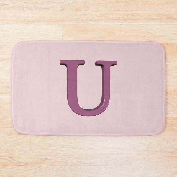 Item preview, The Letter U Dimensional Soft Pink on Pink 5748 designed and sold by Art in My Loft.