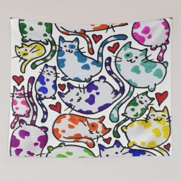 Item preview, colored cats designed and sold by Teixeira224.