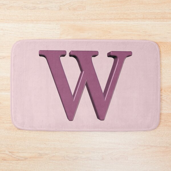 Item preview, The Letter W Dimensional Soft Pink on Pink 5748 designed and sold by Art in My Loft.