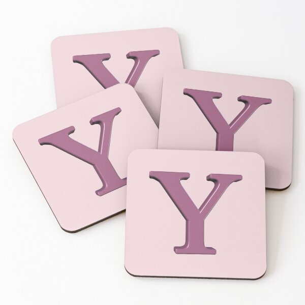 Item preview, The Letter Y Dimensional Soft Pink on Pink 5748 designed and sold by Art in My Loft.
