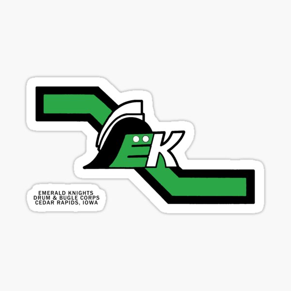 "Emerald Knights Drum & Bugle Corps " Sticker for Sale by batterybattle