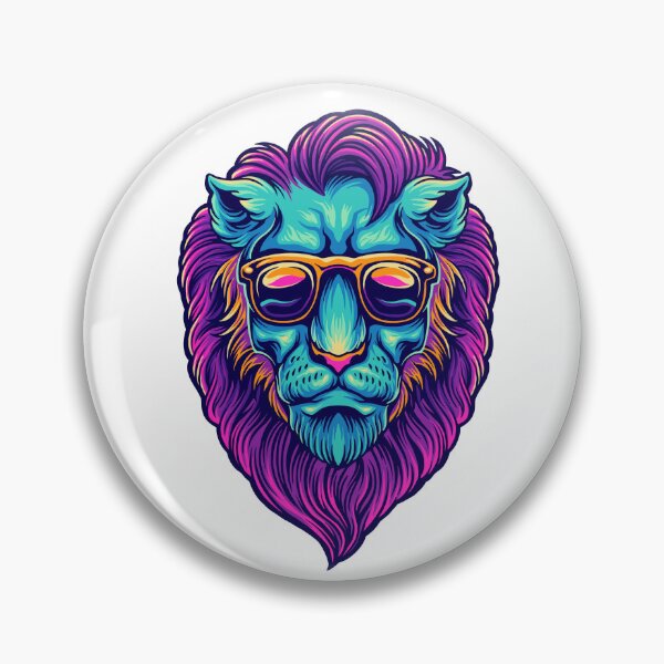 Item preview, Head Lion Portrait Psychedelic designed and sold by Romeo Store⭐⭐⭐⭐⭐.