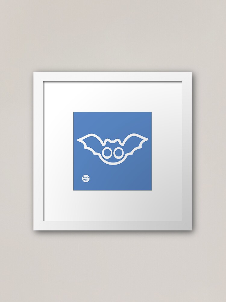 Thumbnail 1 of 7, Framed Art Print, Spookie the Bat from the Simply Small Series (reverse) designed and sold by PaolaOpal.