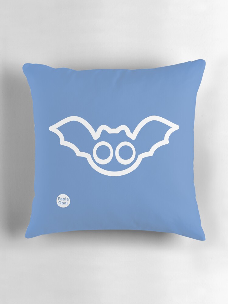 Thumbnail 3 of 4, Pillow, Spookie the Bat from the Simply Small Series (reverse) designed and sold by PaolaOpal.