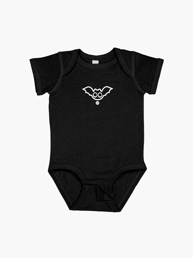 Thumbnail 1 of 2, Baby One-Piece, Spookie the Bat from the Simply Small Series (reverse) designed and sold by PaolaOpal.