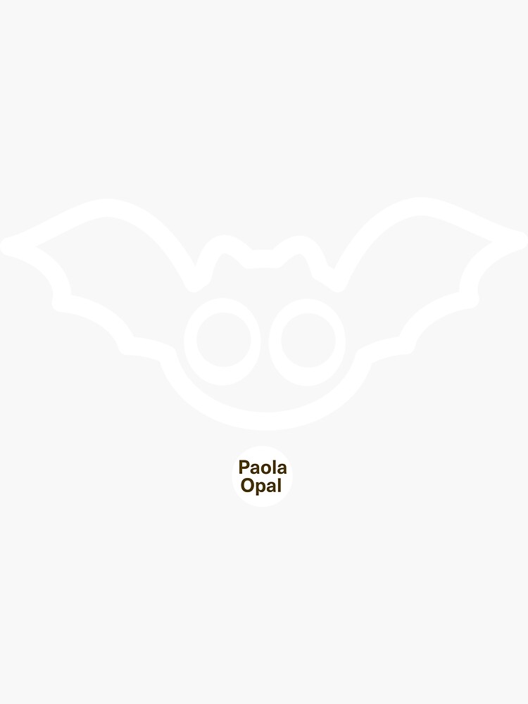 Thumbnail 3 of 3, Sticker, Spookie the Bat from the Simply Small Series (reverse) designed and sold by PaolaOpal.