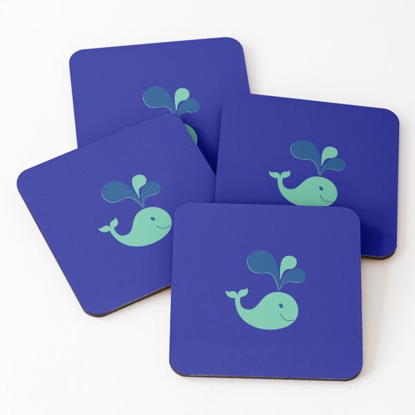 Item preview, Cute Whale Pattern Blue Shower Curtain and Bath Mat designed and sold by deanworld.