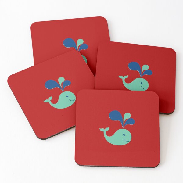Item preview, Whale of a time - Red Whales Patterns designed and sold by deanworld.