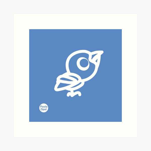 Kawwa the crow from the Simply Small Series (reverse) Art Print