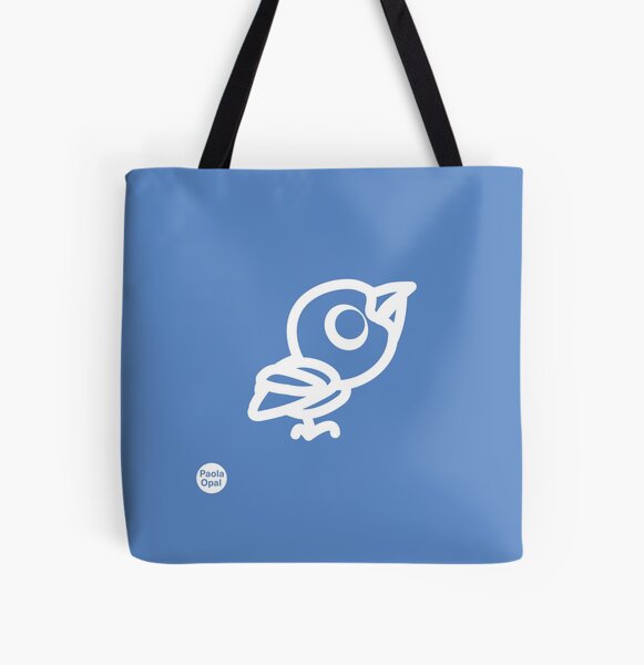 Kawwa the crow from the Simply Small Series (reverse) All Over Print Tote Bag