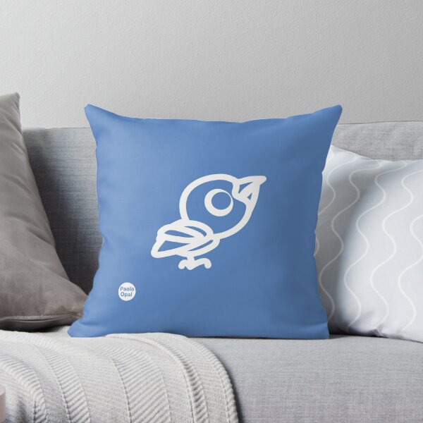 Kawwa the crow from the Simply Small Series (reverse) Throw Pillow