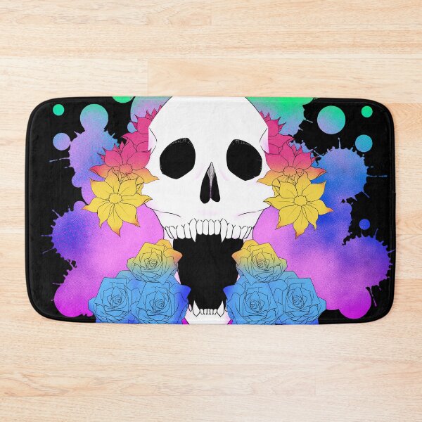 Item preview, Pride Skull and flowers ver. pan flag designed and sold by VPStellar.