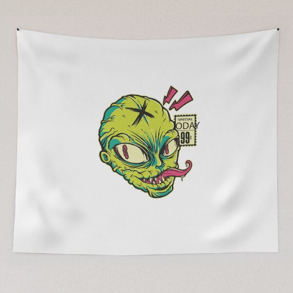 Item preview, comic-alien-head-t-shirt-desigN designed and sold by JAMALSTORE92.