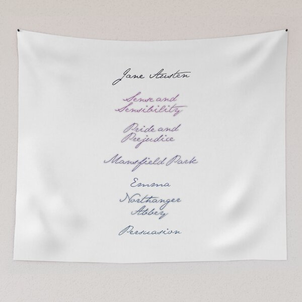 Item preview, Jane Austen Book Titles designed and sold by AtlasOfStories.