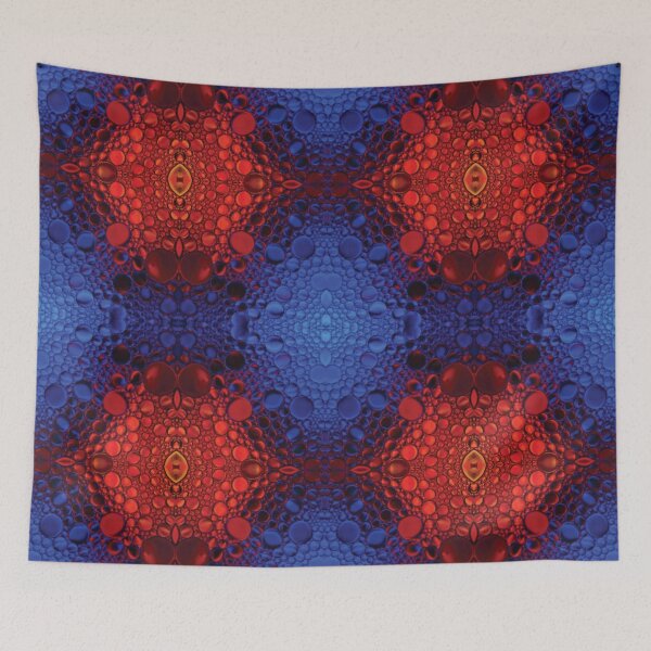 Item preview, abstract decorative red and blue design designed and sold by ErhanArt.