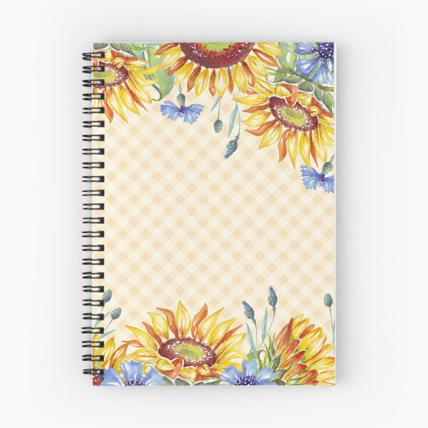 Item preview, Watercolor sunflowers and gingham, cottagecore aesthetic collection 4 of 4 designed and sold by Orianah.