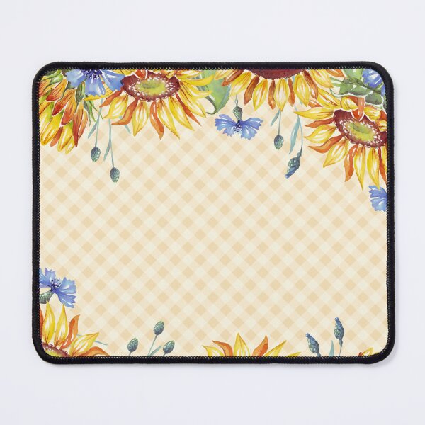 Item preview, Watercolor sunflowers and gingham, cottagecore aesthetic collection 4 of 4 designed and sold by Orianah.