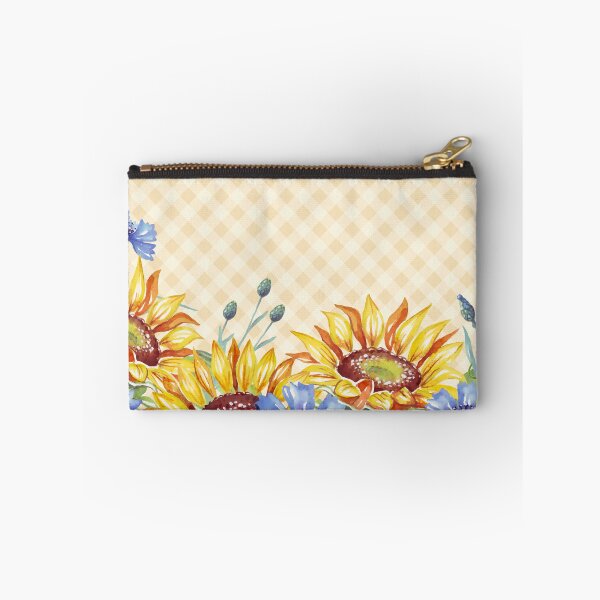Item preview, Watercolor sunflowers and gingham, cottagecore aesthetic collection 4 of 4 designed and sold by Orianah.