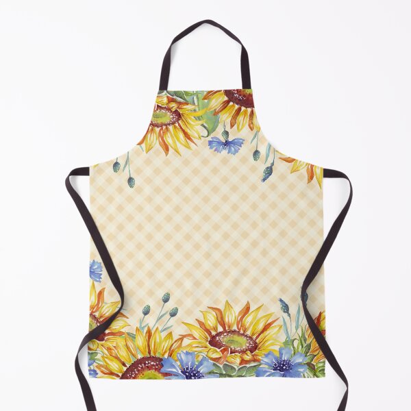 Item preview, Watercolor sunflowers and gingham, cottagecore aesthetic collection 4 of 4 designed and sold by Orianah.