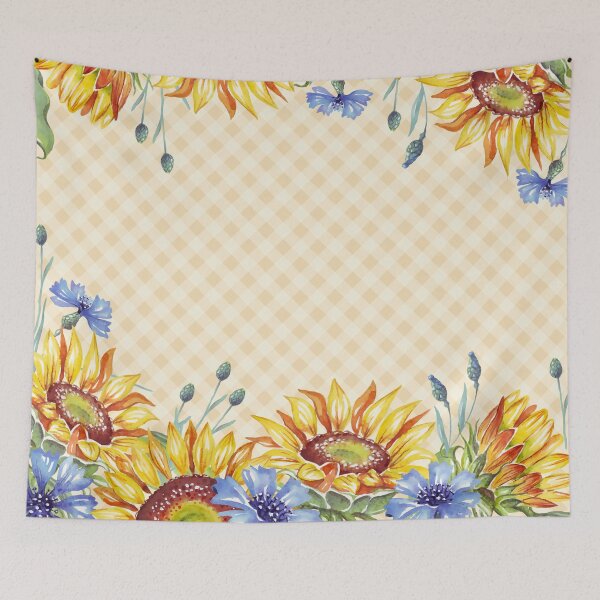 Item preview, Watercolor sunflowers and gingham, cottagecore aesthetic collection 4 of 4 designed and sold by Orianah.