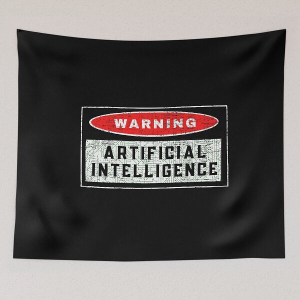 Item preview, warning sign - Artificial intelligence designed and sold by yococo.