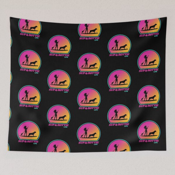Item preview, SUP and Rottie Life Beach Paddleboarding Rottweiler Mom designed and sold by Guarddogdrive.