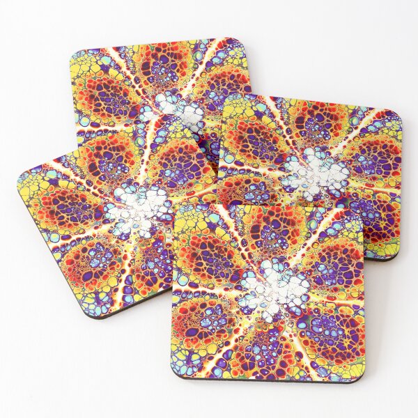 Item preview, PATTERN DESIGN STUDY #33 - Colorful Abstract of Cellular Shapes in Petal Form designed and sold by DEL-Productions.