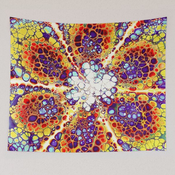 Item preview, PATTERN DESIGN STUDY #33 - Colorful Abstract of Cellular Shapes in Petal Form designed and sold by DEL-Productions.