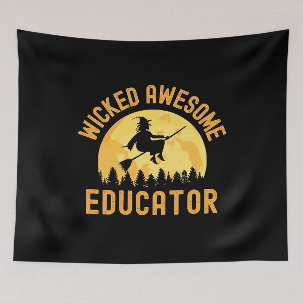 Item preview, Halloween Teacher - Wicked Awesome Educator - School Halloween Party, Autumn Teacher, Fall Teacher designed and sold by jadedscientist.