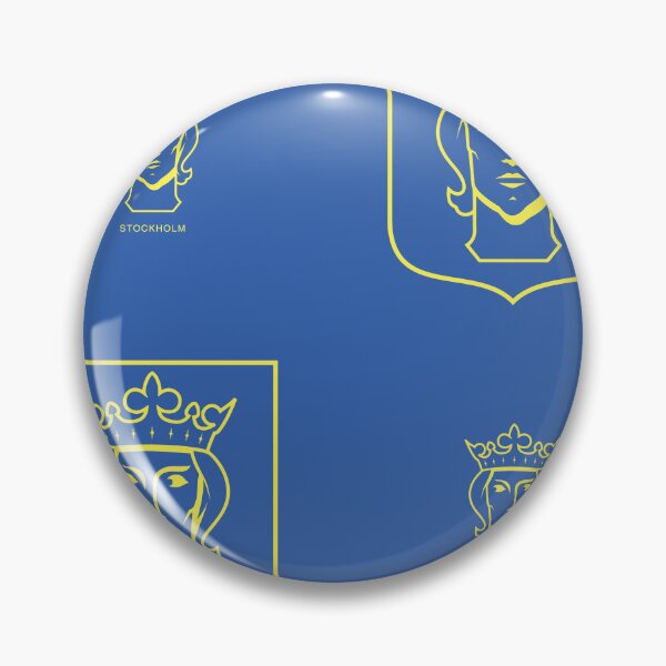 Item preview, Stockholm Saint Eric, Blue and Yellow Pattern (Stockholm stadsvapen, Sweden) designed and sold by Landskapsbutiken .com.