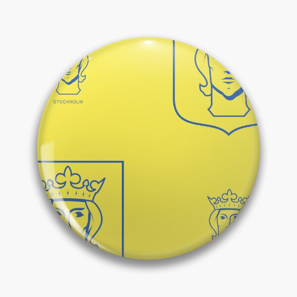 Item preview, Stockholm Saint Eric, Yellow and Blue Pattern (Stockholm stadsvapen, Sweden) designed and sold by Landskapsbutiken .com.