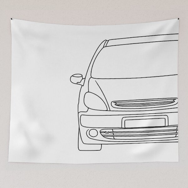 Artikelvorschau, Citroen Xsara 1999-2004 schwarze Linien entworfen und verkauft von EdimDesign.