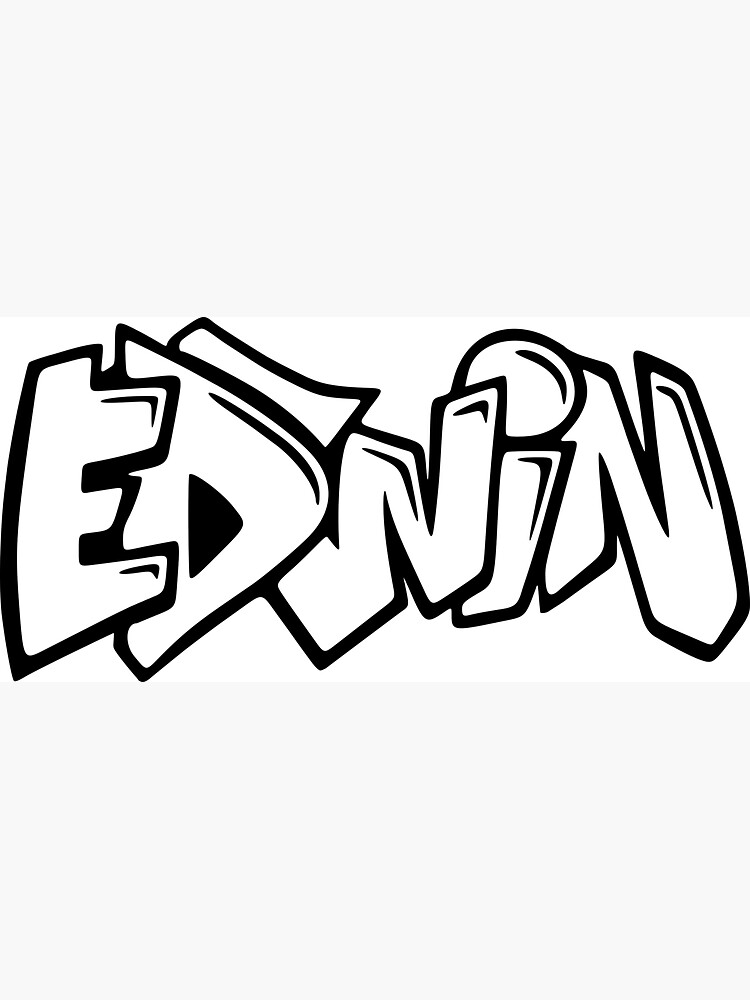 edwin-graffiti-name-design-sticker-for-sale-by-namethatshirt