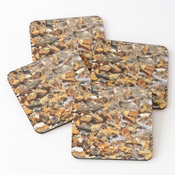 Item preview, Stones on the waters edge on Avon Beach designed and sold by days-photographic.
