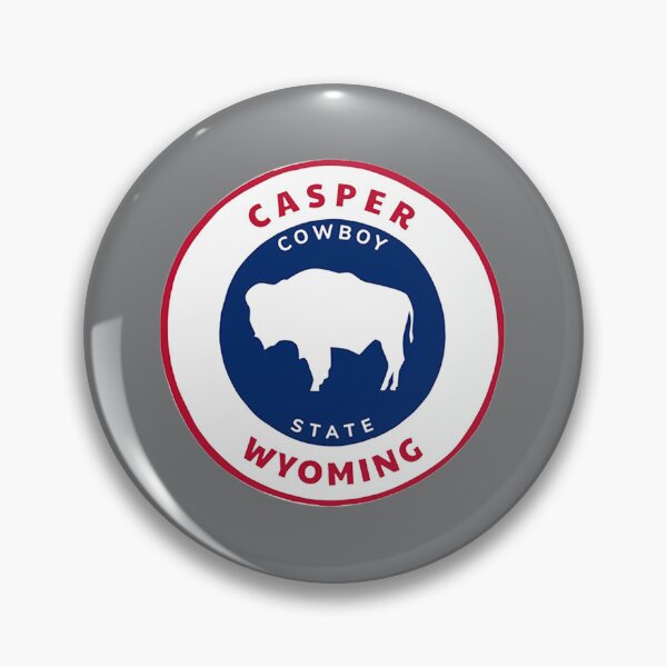 Item preview, Casper Wyoming State Flag Badge Bison Roundlet WY Pride designed and sold by JodieBond.