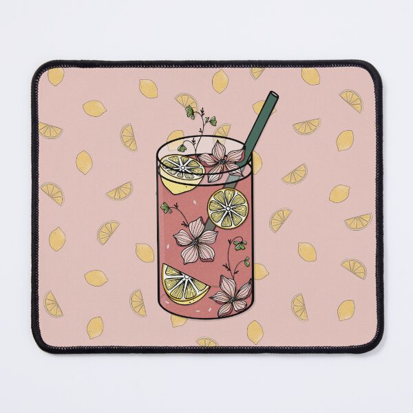 Item preview, Floral Pink Lemonade Drink designed and sold by RahmaB.