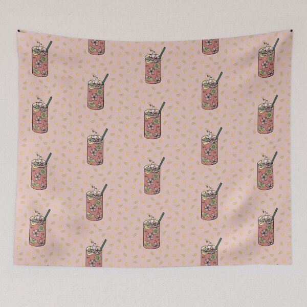 Item preview, Floral Pink Lemonade Drink designed and sold by RahmaB.