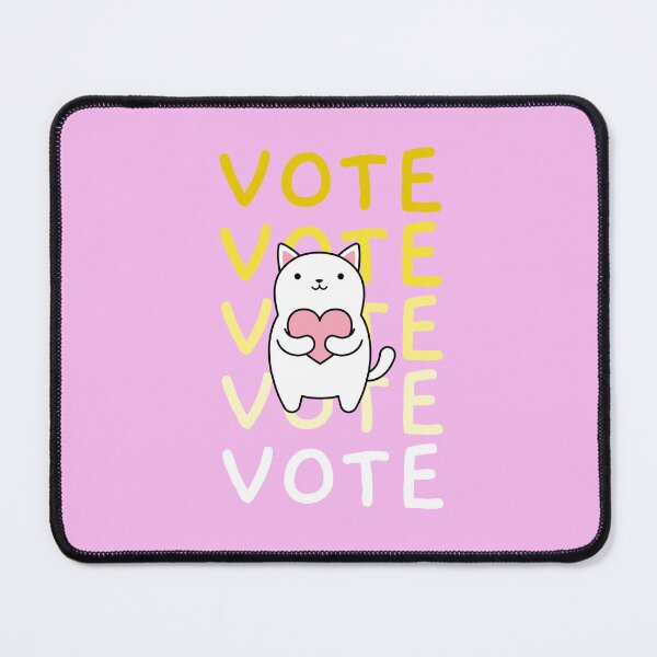 Item preview, VOTE cat pink yellow cute kitten love gradient artwork designed and sold by CreatedbyJR.