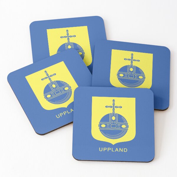 Item preview, Royal Orb, the Coat of Arms of Uppland, Sweden, Yellow Print (Svenska Landskap)  designed and sold by Landskapsbutiken .com.