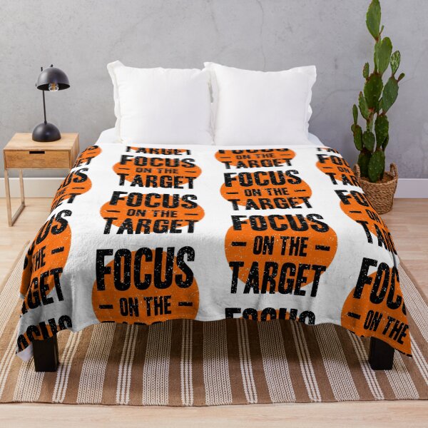Item preview, Focus On The Target Always Think To Be Positive Aspire To Inspire Before The Expire Funny Saying Happy Life Apparel Essential Motivation Inspiration Joy Mood designed and sold by DesignByHeartUK.