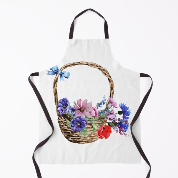 Item preview, Watercolor Basket with Wild Flowers designed and sold by silviaol.