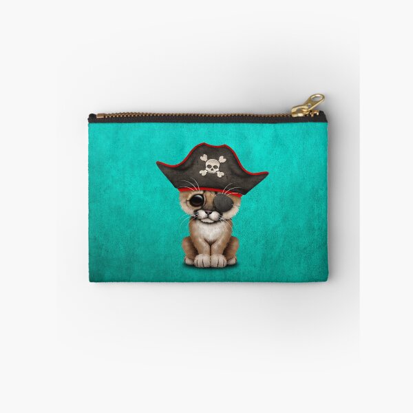 Item preview, Cute Baby Cougar Cub Pirate on Blue designed and sold by JeffBartels.