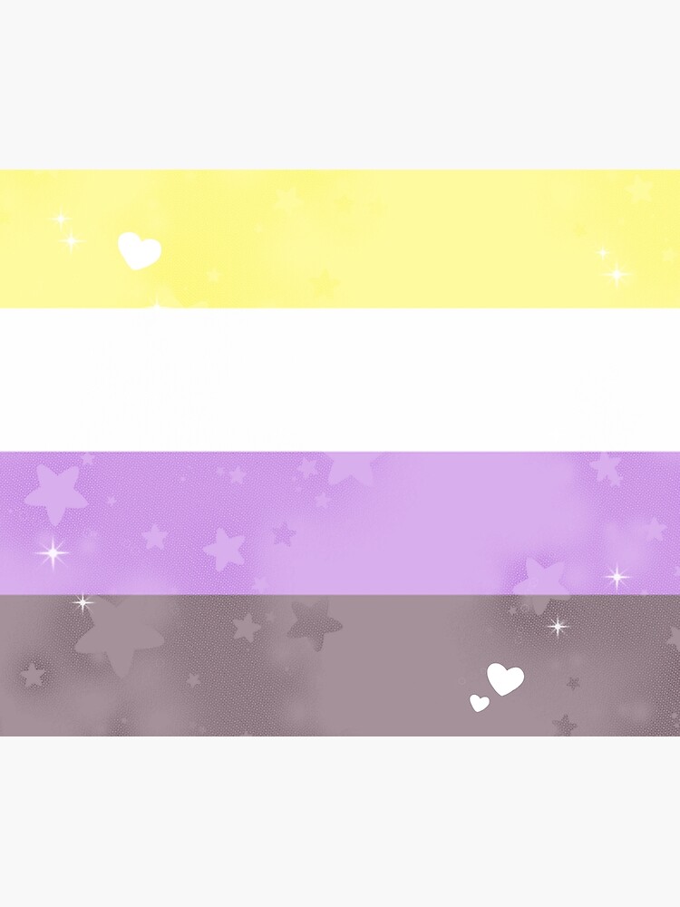 Nonbinary Pride Flag With Sparkles Poster For Sale By Vdoes Redbubble